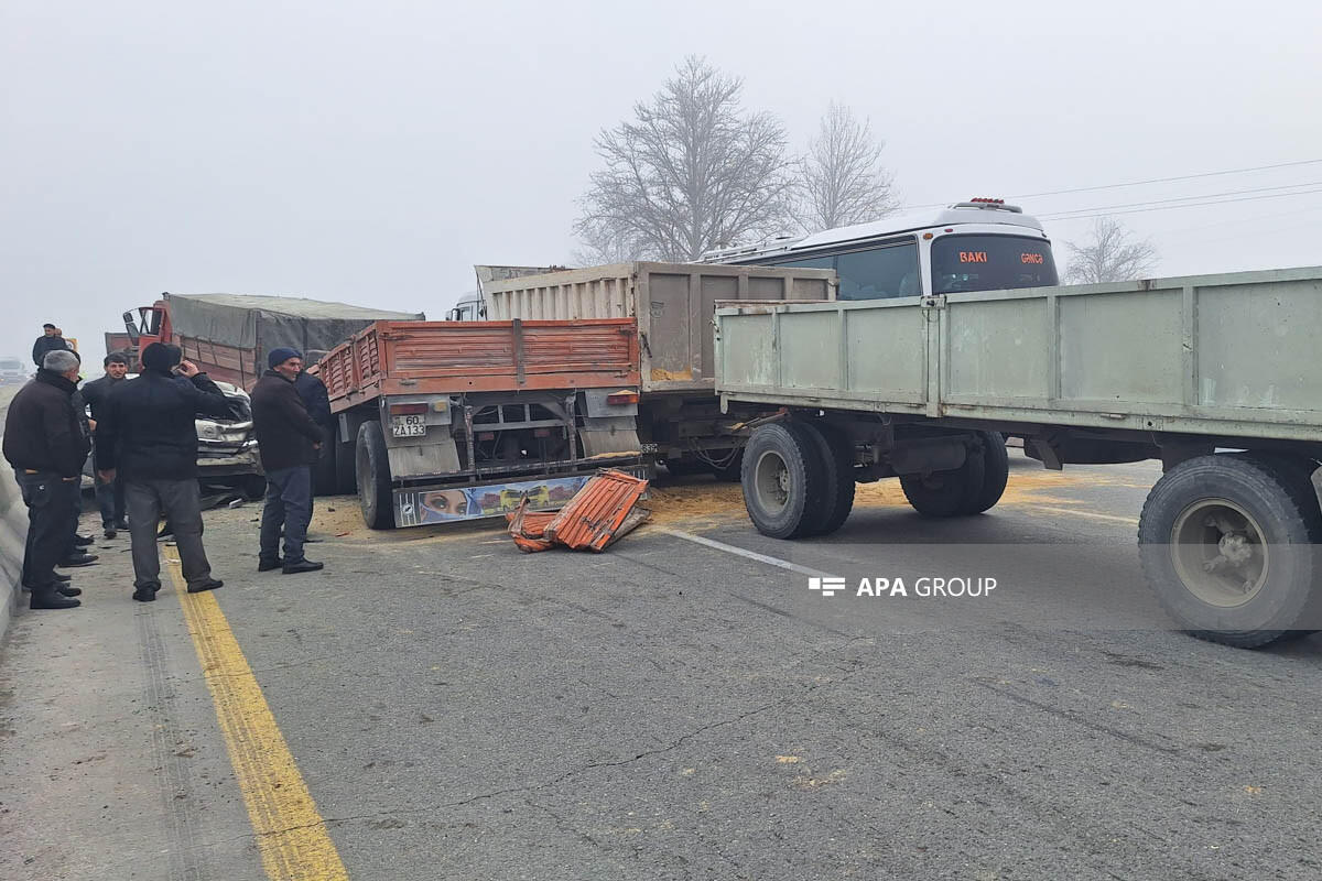 Цепная авария с участием 6 машин в Уджаре