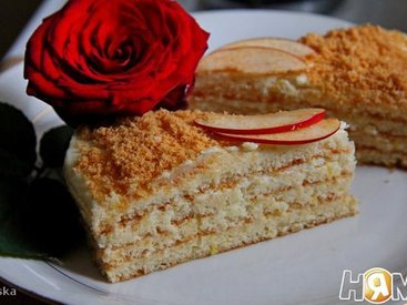 Торт "Яблочный мусс" - Пошаговый рецепт - ФОТО