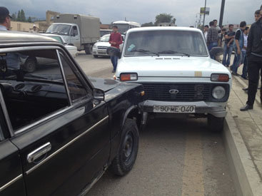Quba-Bakı yolunda iki avtomobil toqquşdu - FOTO