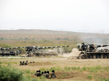 Масштабные боевые стрельбы азербайджанской артиллерии - ФОТО - ВИДЕО
