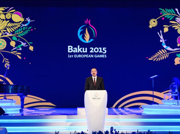 Президент Ильхам Алиев: "Азербайджанский народ от всей души приветствует проведение в Баку первых Европейских игр"