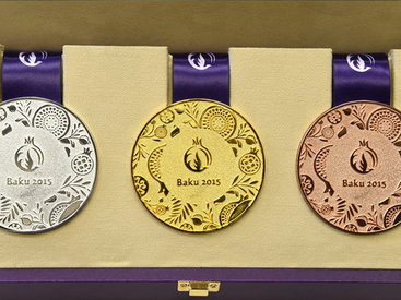 Представлены медали первых Европейских игр Баку 2015 - ФОТО