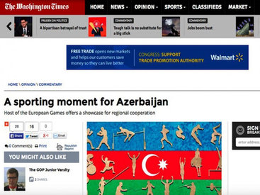 The Washington Times о "Спортивном моменте для Азербайджана"