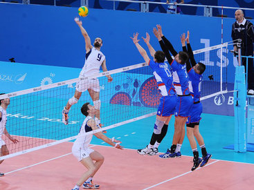 "Баку 2015": Завершились соревнования по волейболу среди мужчин в группах А и В - ОБНОВЛЕНО - ФОТО