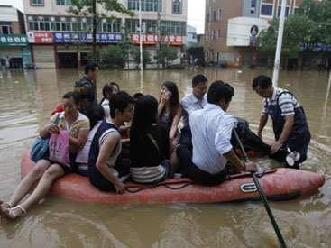 От наводнение в Китае пострадали 980 тысяч человек
