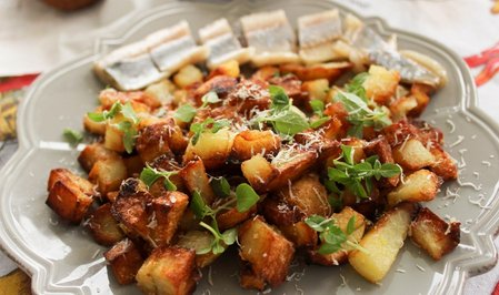 Итальянский гарнир из картофеля с пармезаном - Пошаговый рецепт - ФОТО