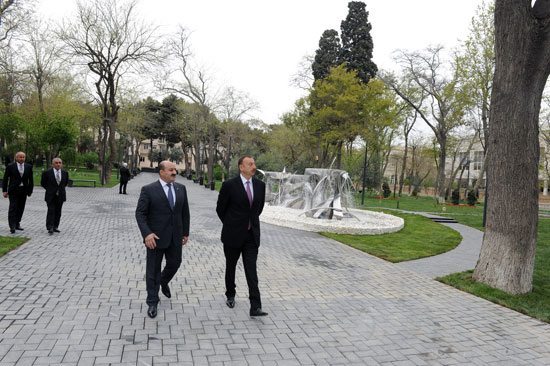 Президент Ильхам Алиев посетил парк имени Героя Советского Союза Гафура Мамедова - ФОТО