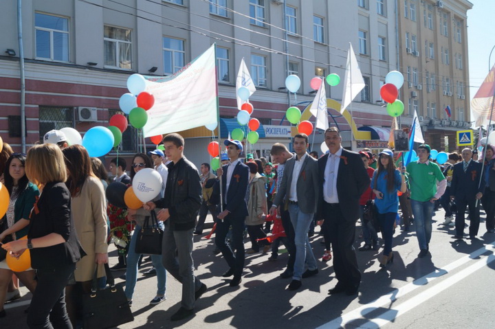Участники АМОР и ВАК Липецкой области приняли участие в шествии в честь 70-летия Победы - ФОТО