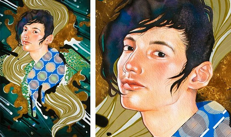 "Картинная галерея Day.Az": Девушки в картинах по мотивам японских легенд - ФОТО