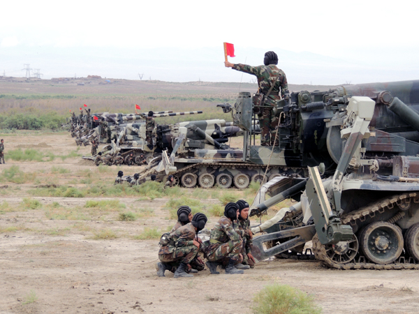 Масштабные боевые стрельбы азербайджанской артиллерии - ФОТО - ВИДЕО