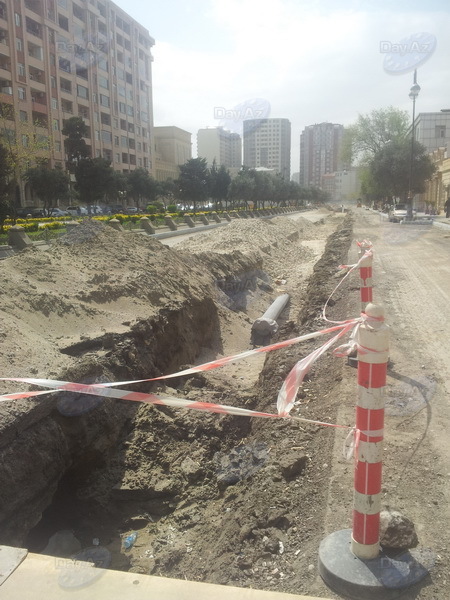 В Баку закрыли часть крупного проспекта – КАРТА - ФОТО