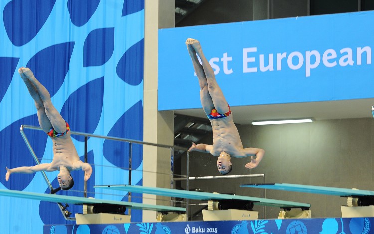 Евроигры: проходит финал по синхронным прыжкам в воду с трамплина - ОБНОВЛЕНО - ФОТО