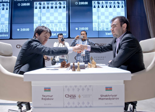 Противостояние азербайджанских гроссмейстеров на "Shamkir Chess 2014" - ФОТО