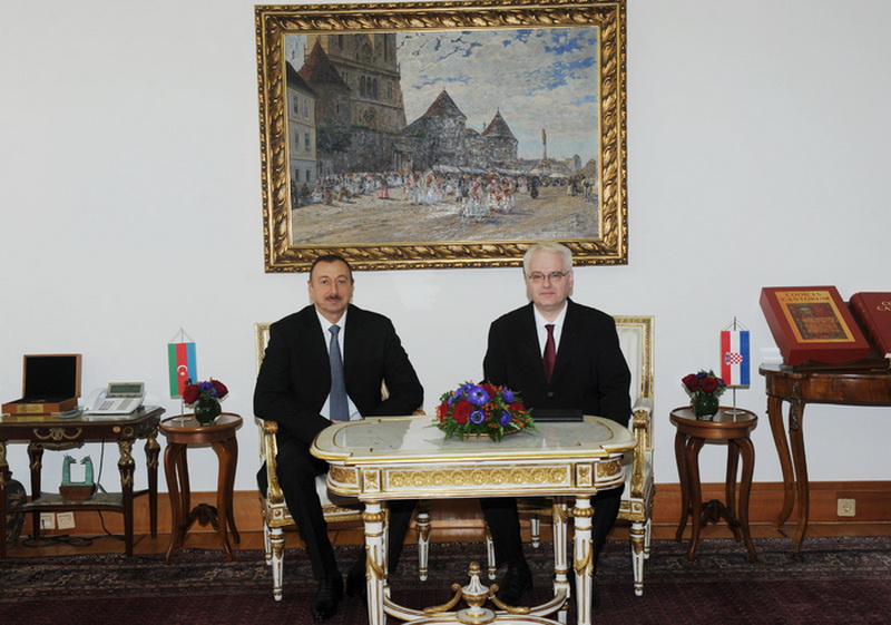 В честь Президента Ильхама Алиева был устроен официальный прием от имени Президента Хорватии – ОБНОВЛЕНО - ФОТО