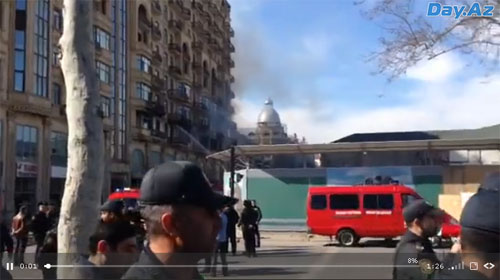Масштабный пожар в здании над метро "Сахиль": есть пострадавшие - ОБНОВЛЕНО - ФОТО - ВИДЕО