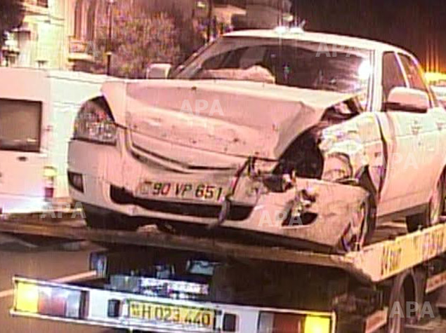 Цепная авария в Баку с участием семи автомобилей - ФОТО