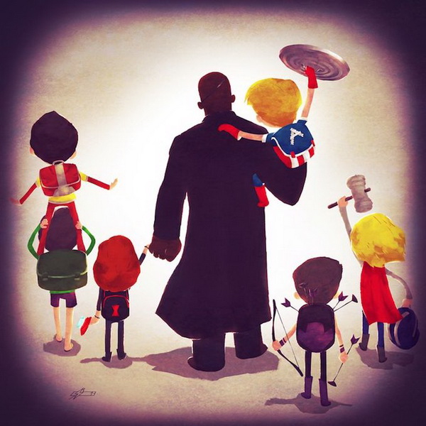"Картинная галерея Day.Az": Иллюстрации семейных супергероев - ФОТО