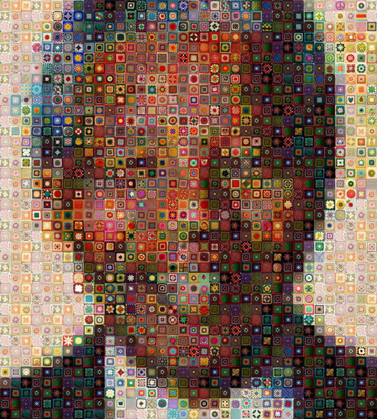 Удивительные портреты Нельсона Манделы из клавиш - ФОТО