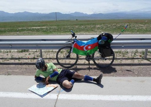Путешественник Рамиль Зиядов совершает уникальный велопробег - ФОТО