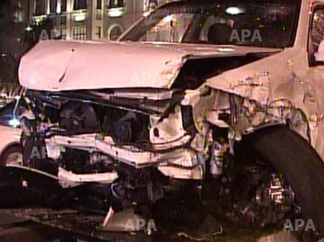 Цепная авария в Баку с участием семи автомобилей - ФОТО