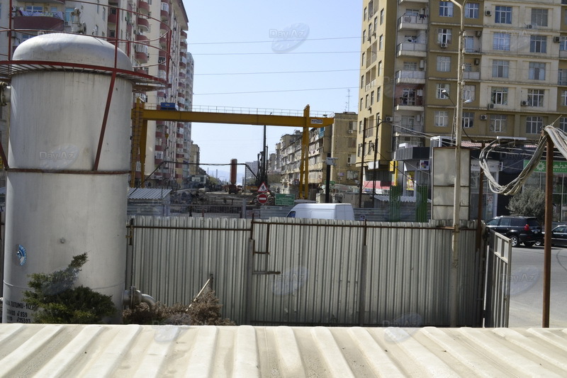 Продолжаются работы на новой станции бакинского метро - ФОТО