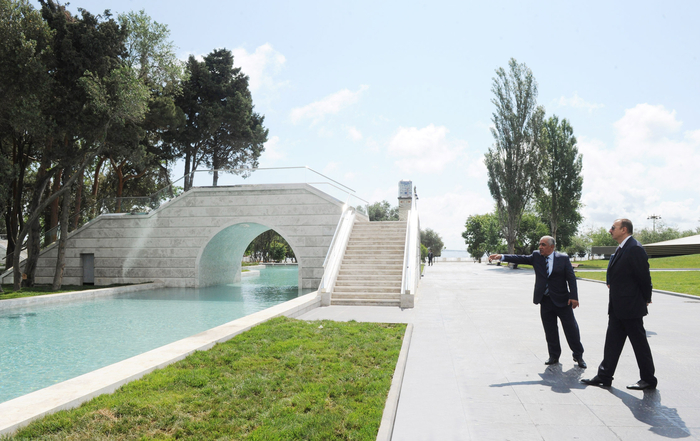 Президент Ильхам Алиев принял участие в открытии "Малой Венеции" на территории Приморского национального парка - ФОТО