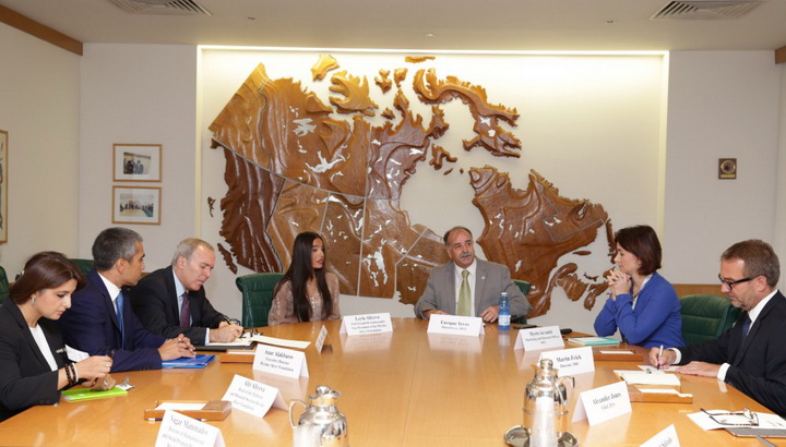 Вице-президент Фонда Гейдара Алиева Лейла Алиева встретилась в Риме с генеральным директором FAO Жозе Грациано да Силвой - ФОТО