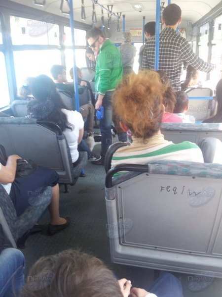 Опасный пассажир бакинского автобуса - ФОТО