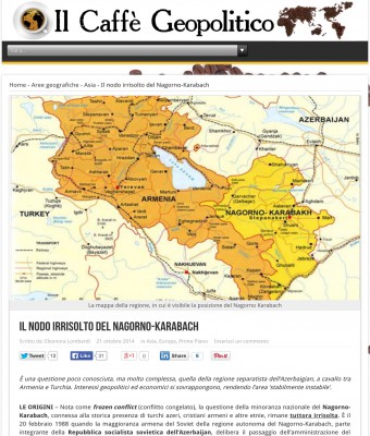 "İl Caffe Geopolitico" рассказывает правду о карабахском конфликте - ФОТО