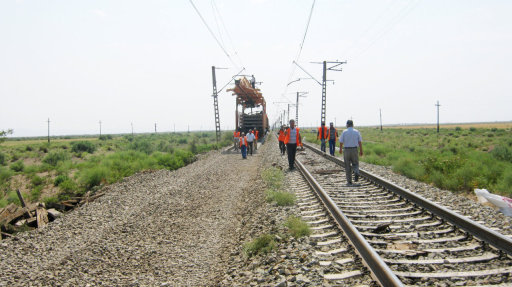 Ремонтируется участок железной дороги в направлении Грузии - ФОТО