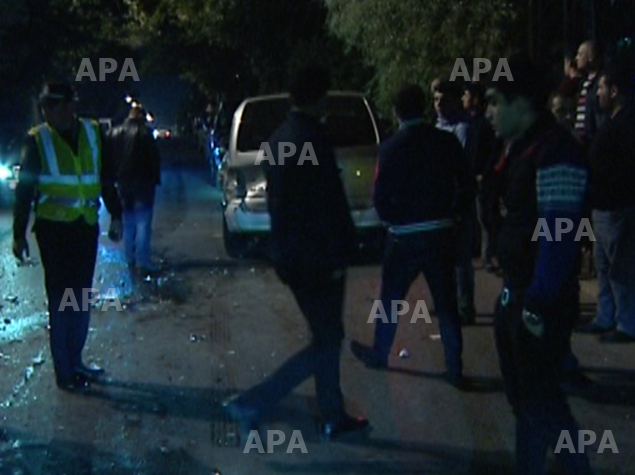 В Баку произошла цепная авария, машины серьезно пострадали - ФОТО
