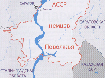 Республика немцев поволжья карта